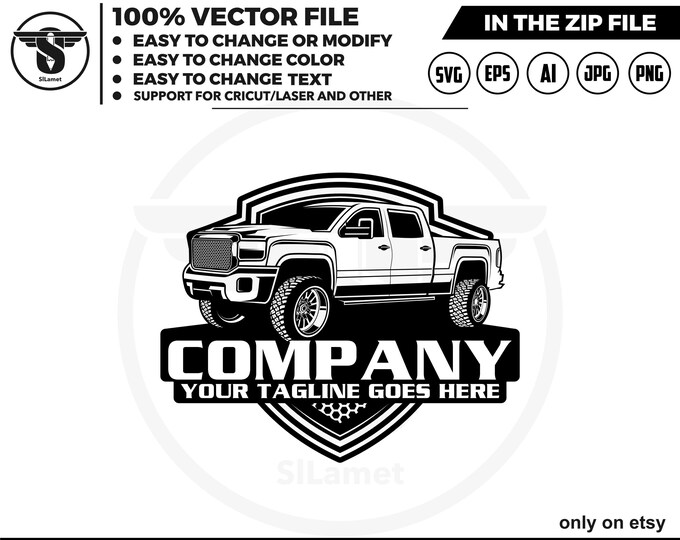 GMC truck logo - pickup truck logo template - 2014 GMC Sierra 1500 Denali - gmc cricut - gmc cuting - gmc silhouette