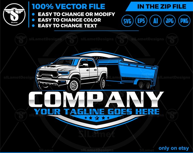 ram pickup and dump trailer logo - pickup and dump trailer logo - dodge ram dump trailer