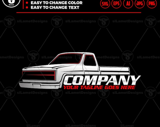 Pickup Truck SVG : truck silhouette logo