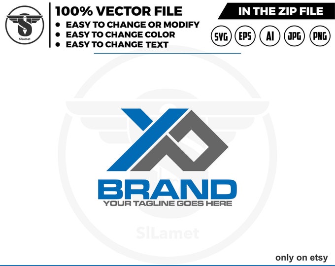 XP Initial Logo Design: Vector Graphic (Digital Download)