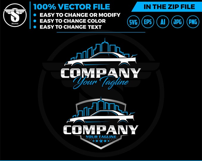 car and city logo, garage car logo, luxury car garage svg, super car svg, luxury car svg, lamborghini car svg, car showroom logo