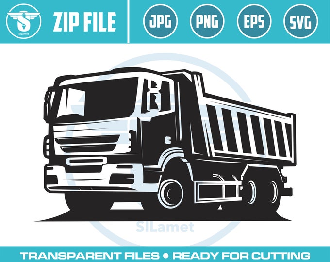 Dump Truck Svg, dump truck silhouette, Dump Truck vector, Dump truck transparent, Trucks Svg, Construction Clipart, Cricut Construction,