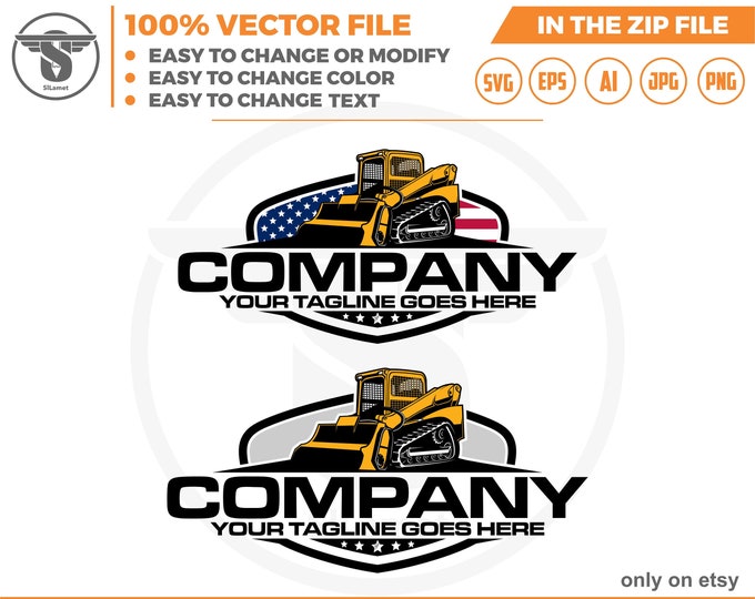 skid steer Crusher bucket  logo - stone crusher skid steer loaders logo