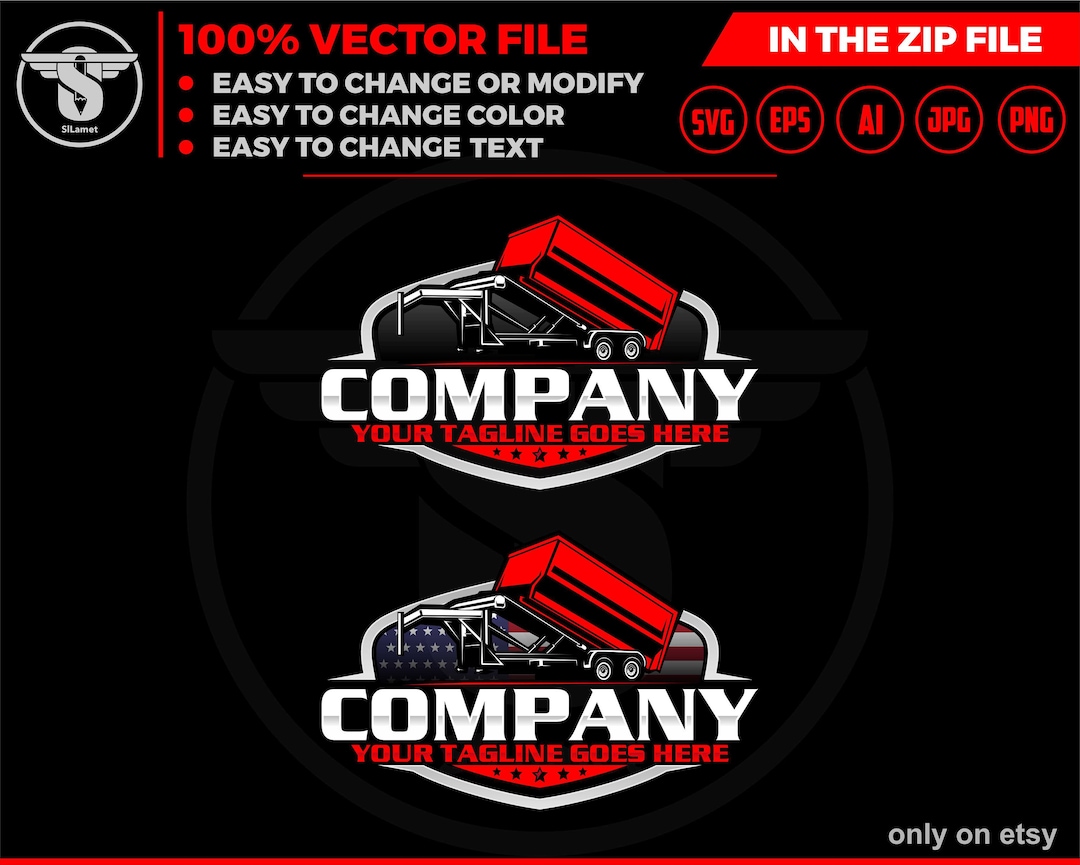 Gooseneck Dump Trailer Logo, American Dump Trailer Logo Etsy