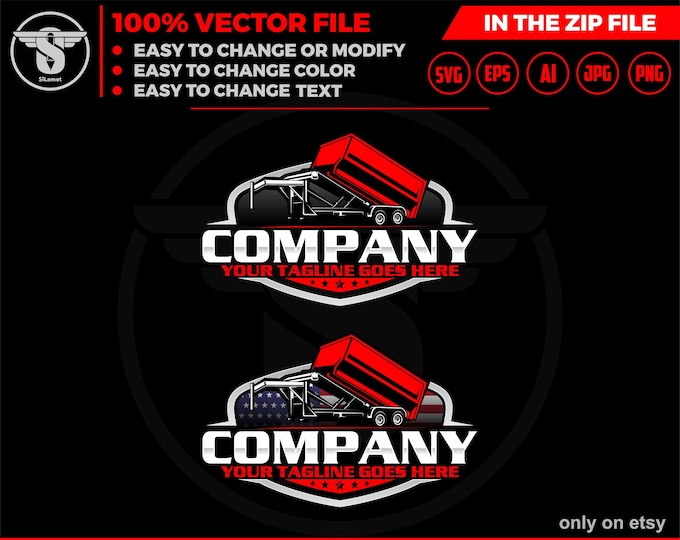 Gooseneck dump trailer logo, american dump trailer logo
