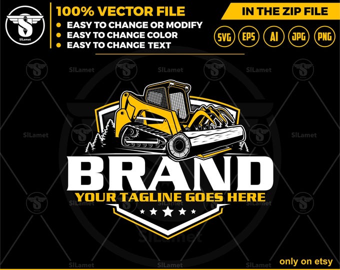 skid steer grapple tree logo, skid steer grapple logo, mini track grapple svg, Skid steer grapple svg, skid steer logo, skid steer logging