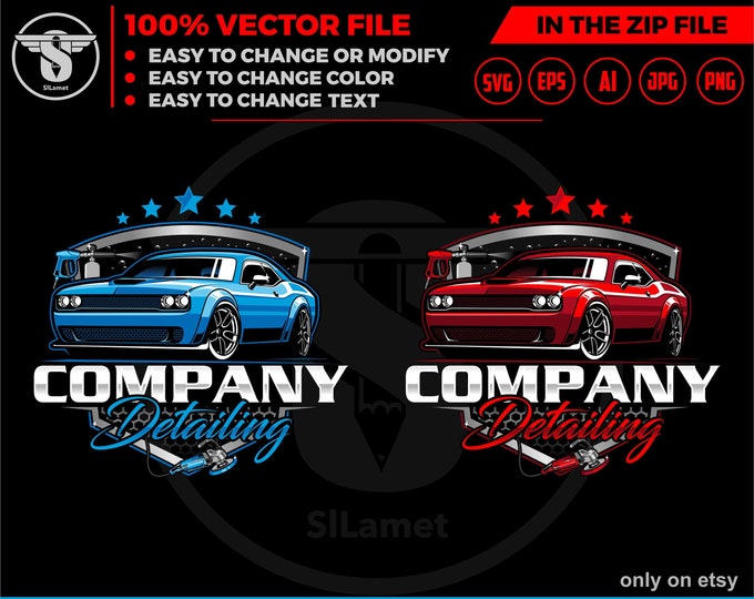 auto detailing - car logo template - Car Detailing Services logo - car wash logo template - car clean logo - auto detailing logo SVG - auto
