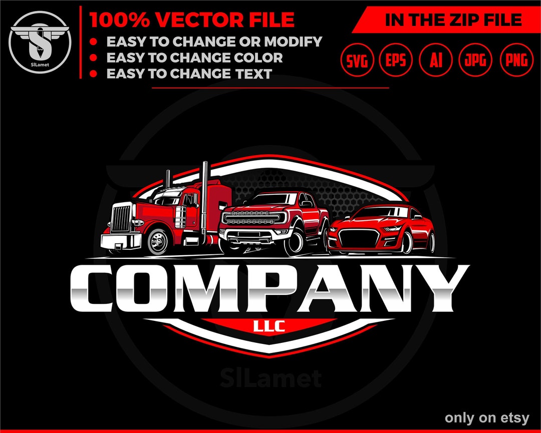 Automotive Logo: Truck, Pickup, Car Garage Design (digital Download) - Etsy