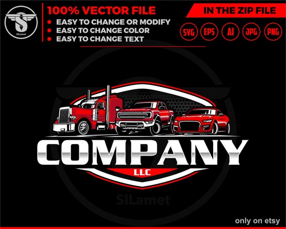 automotive logo - vehicle logo - grage logo - big rig, pickup and car sport logo