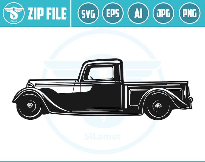 factory five 1935 truck svg, antique pickup truck, pickup truck classic, pickup truck svg, pickup truck tshirt, silhouette Vector Cricut