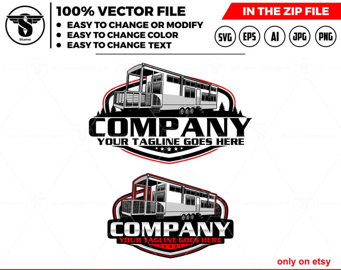 RV Trailer Logo Design - travel trailer, small campers, Fifth Wheel svg : Forest River Salem Grand Villa
