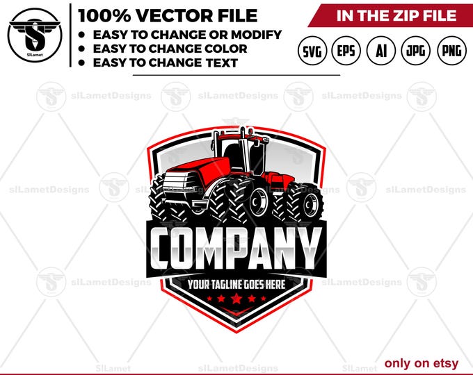 Case IH Tractor Logo - Farm Tractor Logo - Red Tractor logo - Agricultural Vehicle logo - Farming Equipment logo