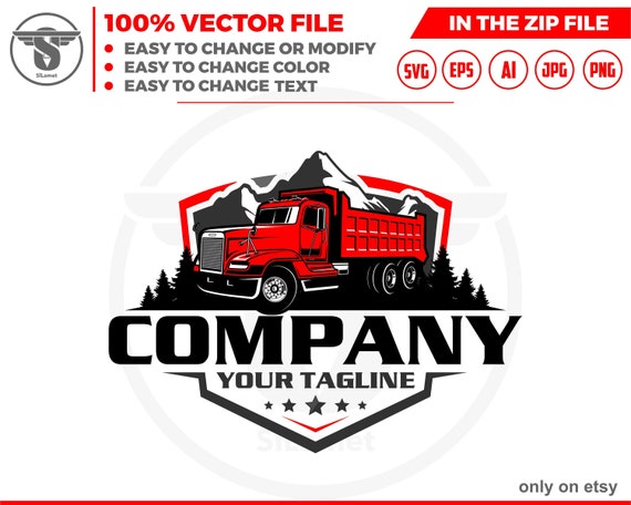 dump truck mountain logo, Dump Truck logo, Truck logo Svg, american dump truck logo, industry, heavy, machinery, industrial, equipment