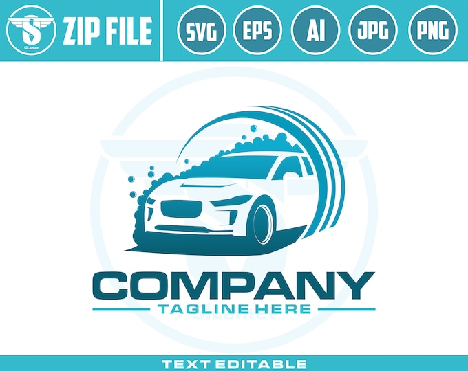 car wash logo svg, Car wash logo template designs, vehicle cleaning Logo, Car clipart, Car wash svg, automotive logo, svg file