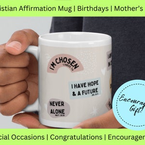 Who I am (In Christ) | Christian Affirmation White Glossy Coffee Mug | Mother&#39;s Day | Birthday | Special Occasion Unique Gift