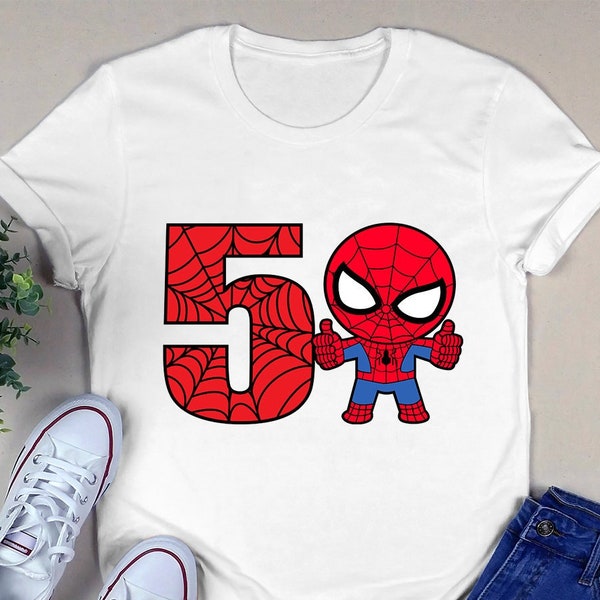 5th Birthday Boy Svg, 5th Birthday Boy Spiderman, Birthday Boy Clipart, Birthday Boy Sticker, Birthday  for Boy Svg Digital Files