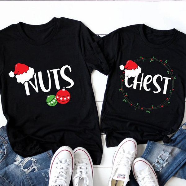 Chest Nuts SVG, Funny Christmas Couple SVG, Family Christmas SVG, Png, Svg Files For Cricut, Sublimation Designs Downloads