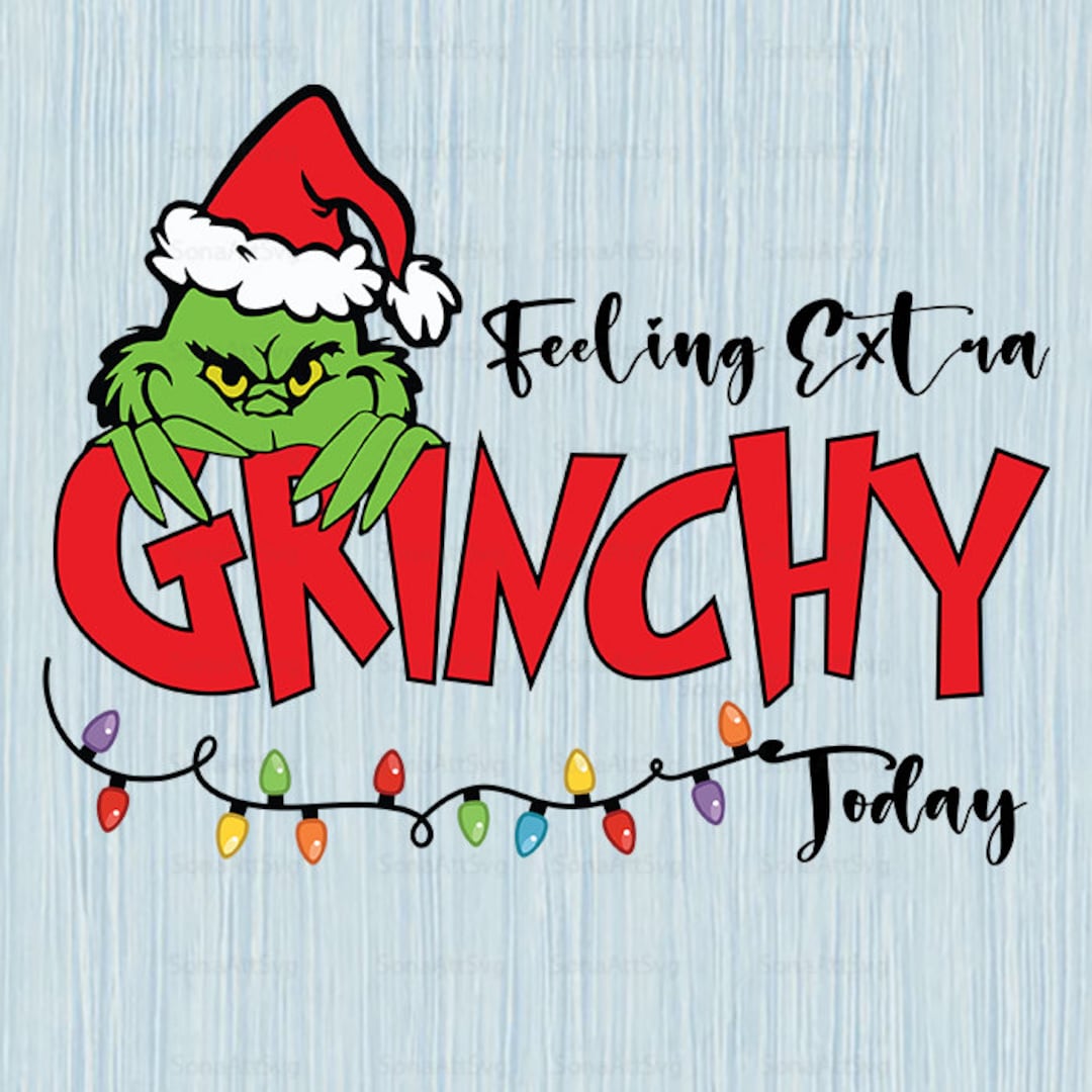 Feeling Extra Grinchy Today Svg Png Grinch Face SVG PNG - Etsy Canada