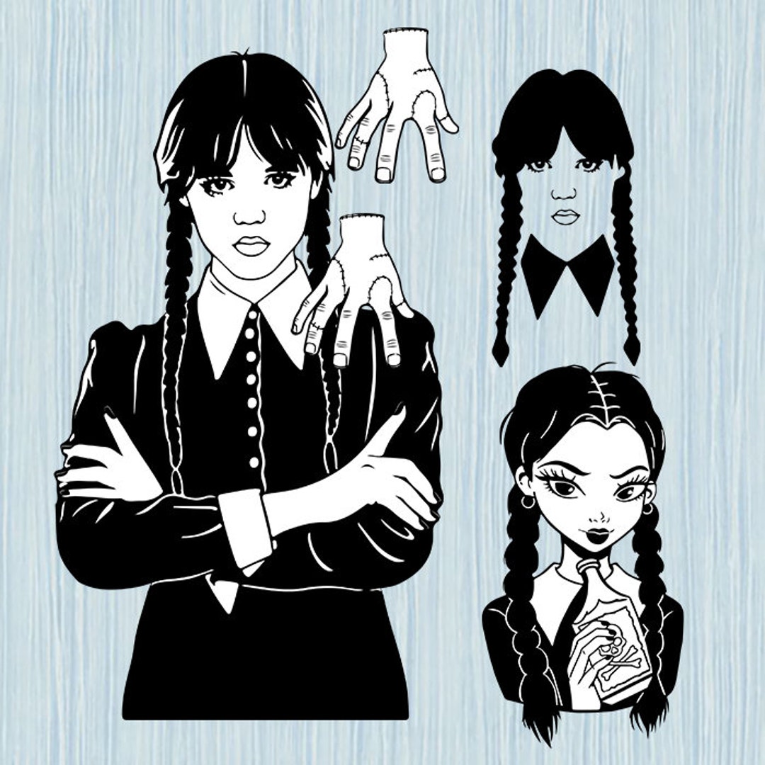 Wednesdays Addam Bundle Svg, Wednesday Addams Window SVG Png, Wednesday ...