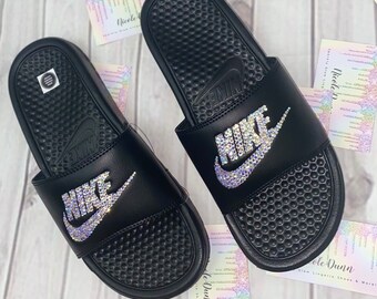 diamond nike slides