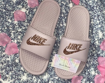 nike slide gold