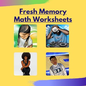 Math Worksheets with African American, Urban Characters
