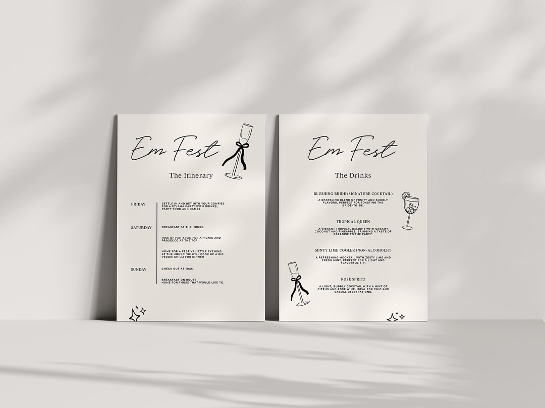 Invite Notelet Template Neutral Editable Invitation Template - Wedding, Birthday, Hen ...