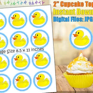 Printable Gender Neutral Baby Shower pastel Cupcake Toppers digital ...