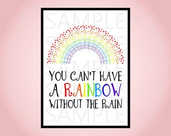 Printable Rainbow Wall Art Print (Digital Download)