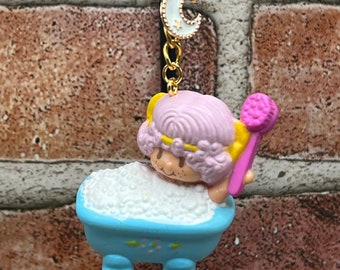 Llavero de pastel de ángel hecho a mano vintage con encanto
