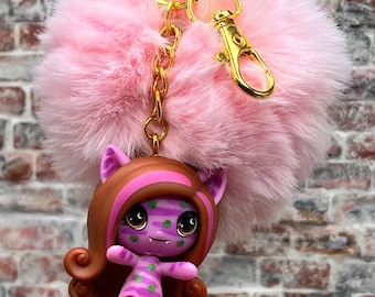 Handmade Monster High Clawdeen Wolf Keychain With Matching Charm