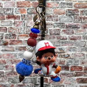 Vintage Handmade Monchhichi Keychain\Purse Charm