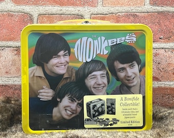 Vintage 1997 The Monkees Metal Lunch Pail: New, with Puzzle & Video
