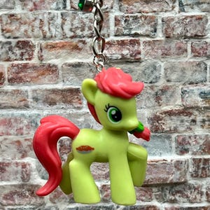 Handmade My Little Pony &quot;Peachy Sweet&quot; Keychain With Gem Charm