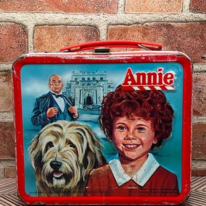 vintage 1981 Boîte à lunch « Annie » en métal