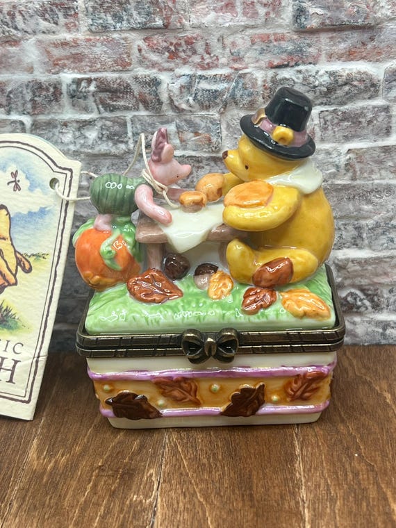 希少】くまのプーさん アンティーク 陶器 小物入れ 希少 くまのプー