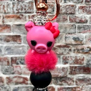 One Of A Kind Handmade Lalaloopsy Tinies Pet Pig Keychain/Purse Charm