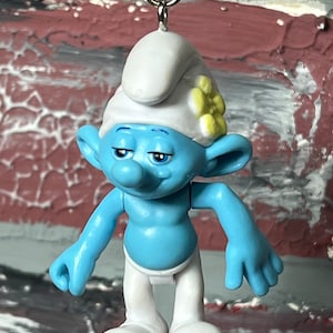 Handmade Smurf Keychain