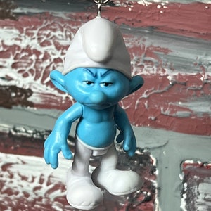 Handmade Smurf Keychain