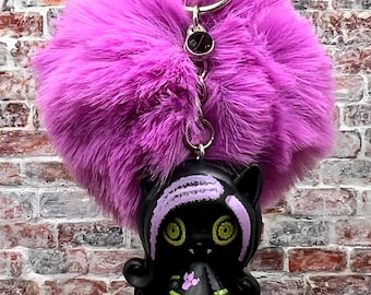 Handmade Monster High Series 2 Minis Chalkboard Ghouls Twyla Boogeyman Keychain Matching Charm