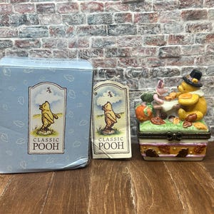 Vintage Winnie The Pooh And Piglet Trinket With Tag Still Attached And Original Box *Read Info*