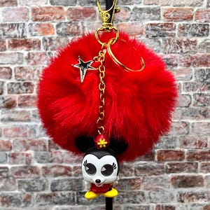 Handmade Disney Doorables Minnie Mouse Keychain