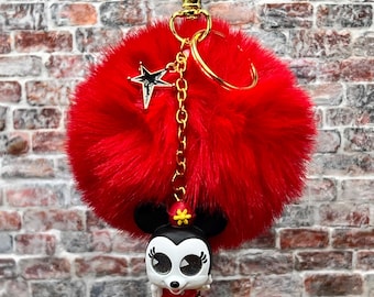 Handgemachter Disney Doorables Minnie Maus Schlüsselanhänger