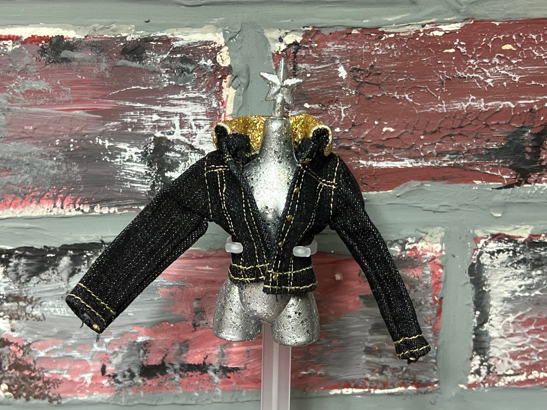 Vintage Bratz Jean Jacket With Gold Glitter Collar - Etsy