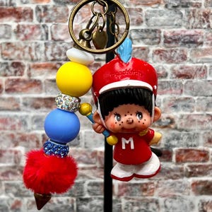 Vintage Handmade Monchhichi Keychain\Purse Charm