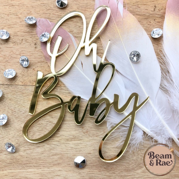 Oh Baby Cake Charm | Baby Shower Cake Charm