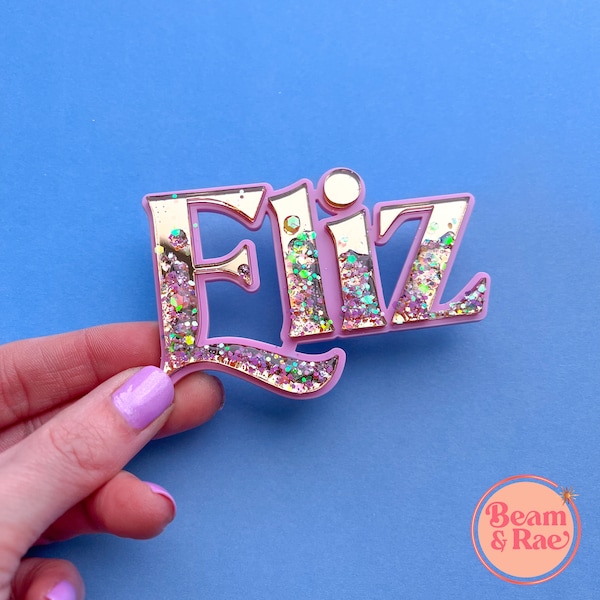 Acrylic name charm | glitter name cake charm | pastel name charm | name for cake | glitter cake charm