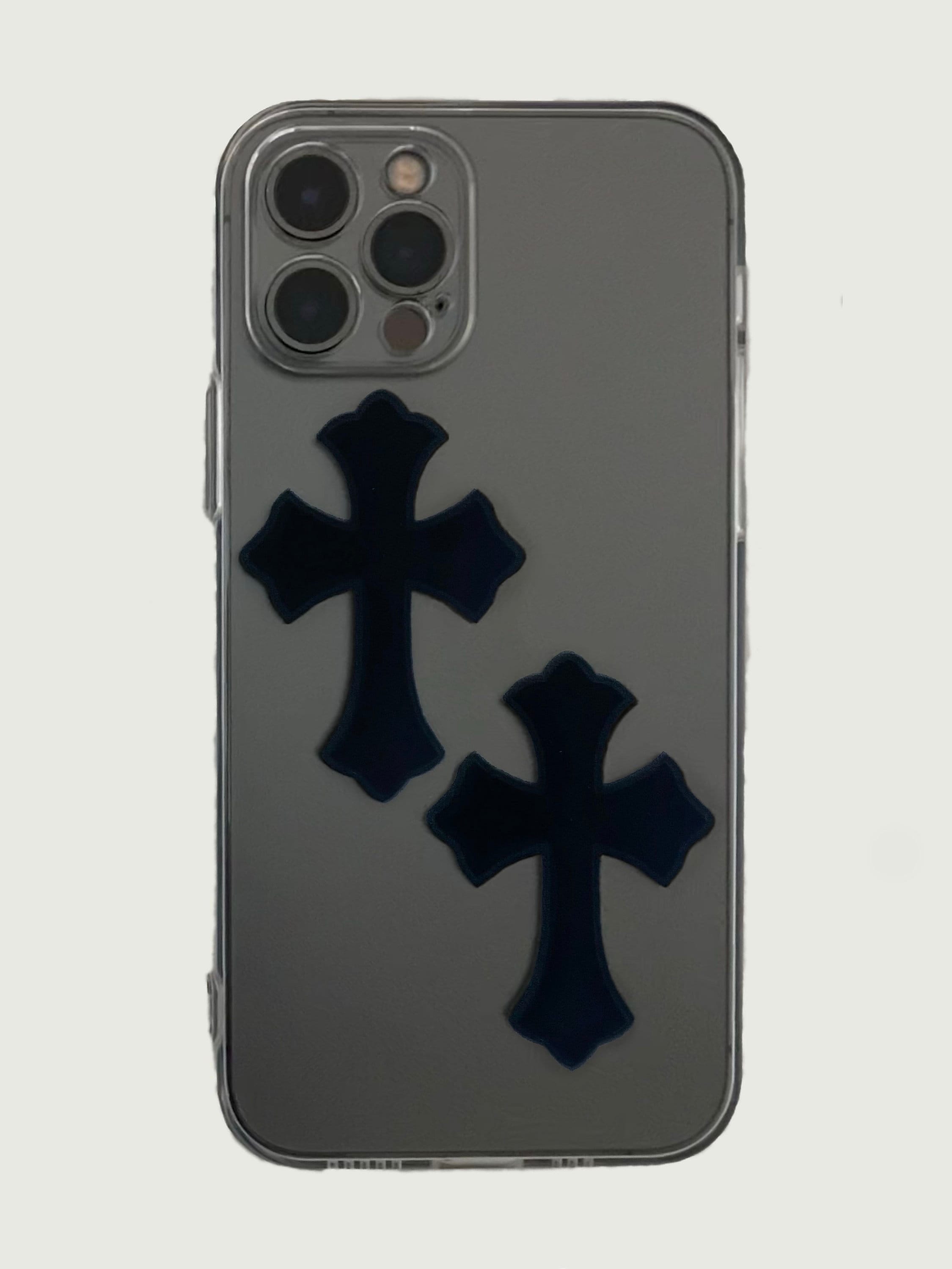 Cross Patch iPhone Case Chrome Hearts Inspired Cases Clear Case Protective  and Durable 