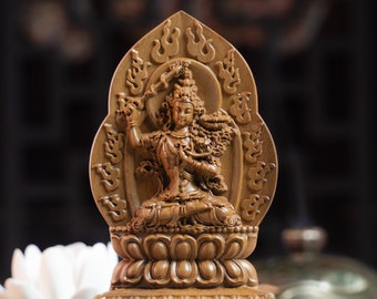 木彫りの観音菩薩頭部 - Etsy 日本