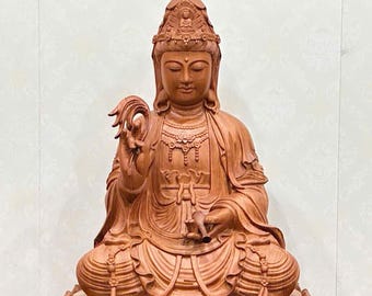 中国白檀蓮台観音菩薩像 ws1257E - Etsy 日本